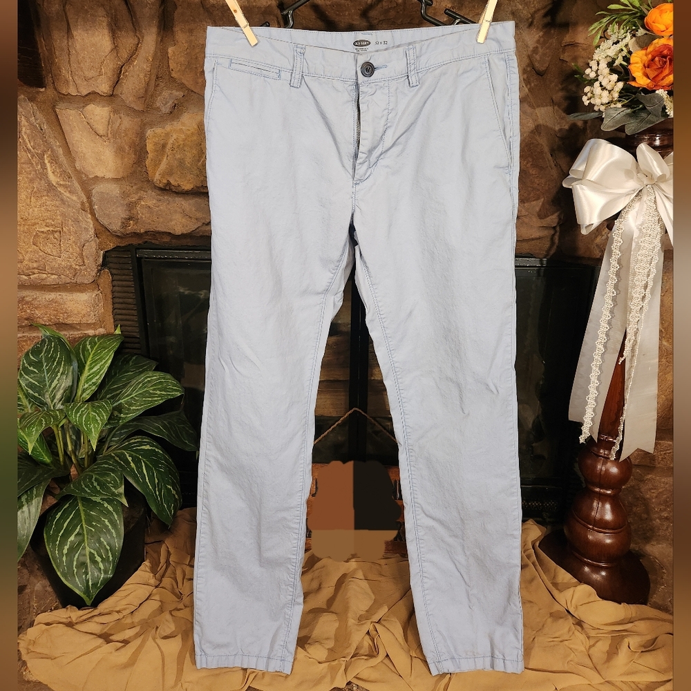 Old Navy Straight Leg Pants - Light Blue - Men's 32x32